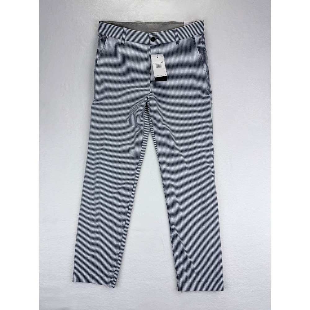 Nike Golf Dri-FIT Seersucker Chino Pants Mens 34x34 Navy White Stripe DH1946-410